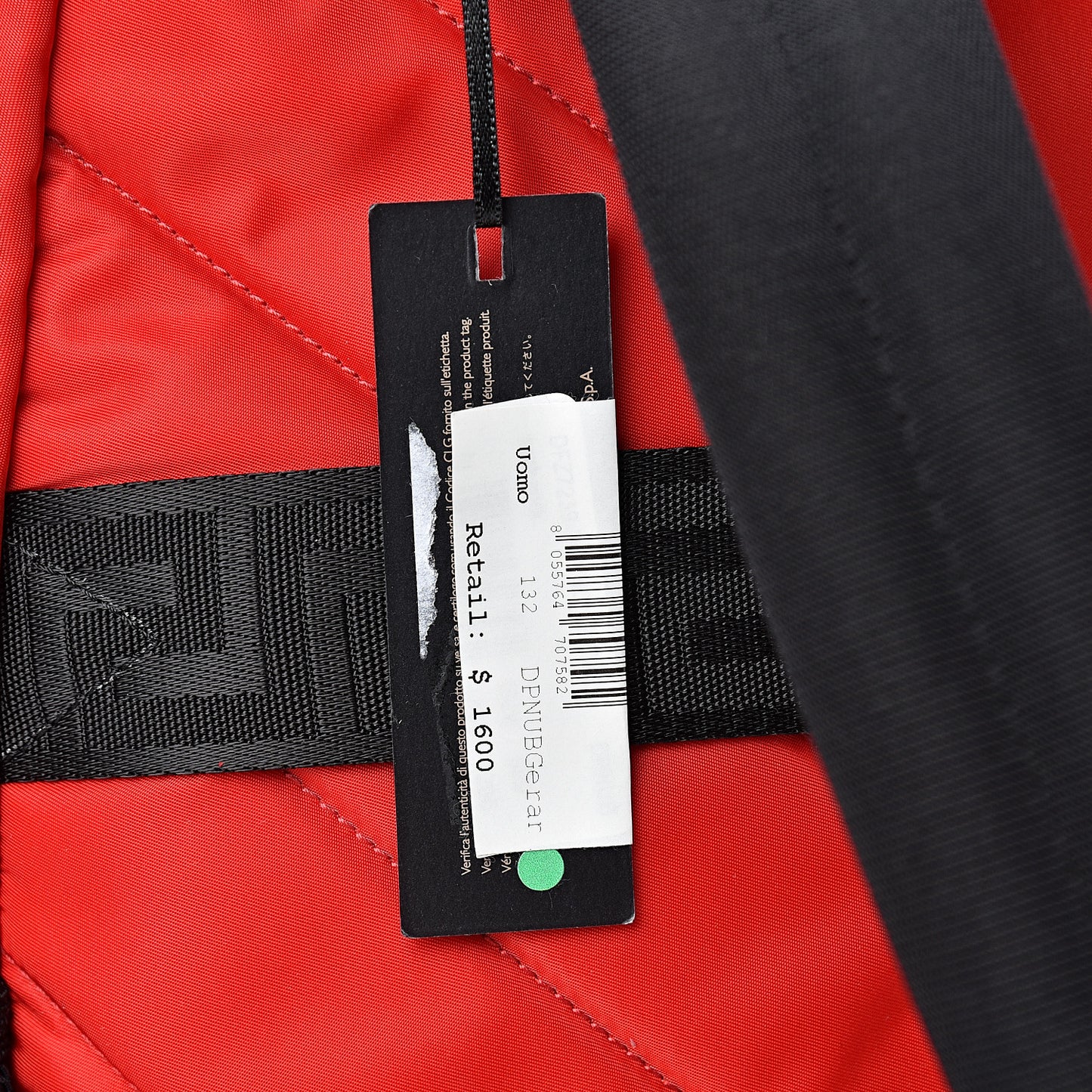 Nylon Palazzo Backpack Red Black