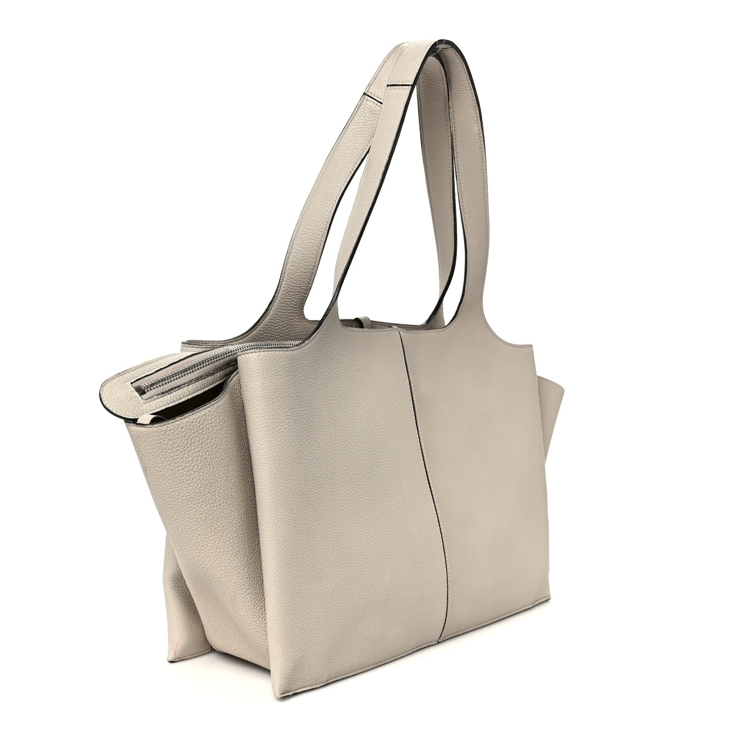 Celine Baby Grained Calfskin Medium Tri-Fold Bag Powder 3 of 12