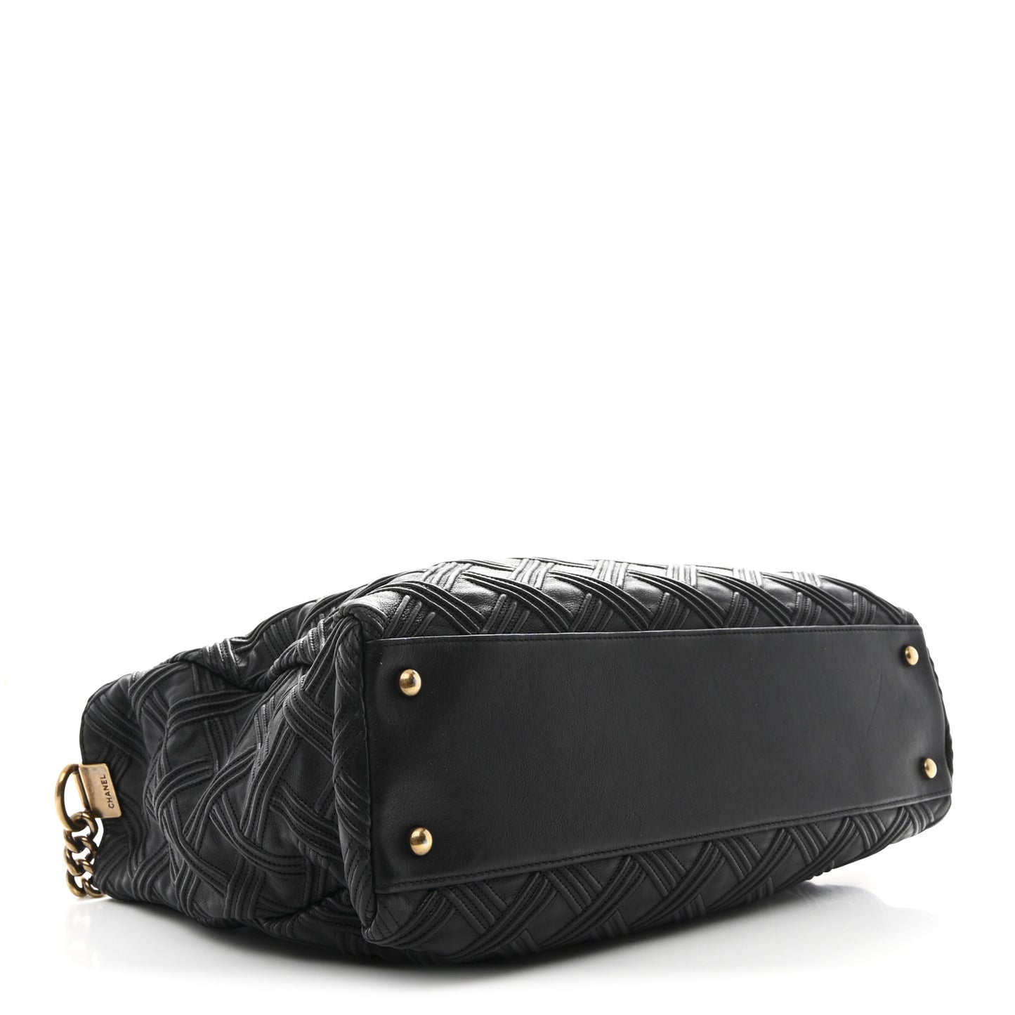 Calfskin Large Retro Girl Shopping Tote Black