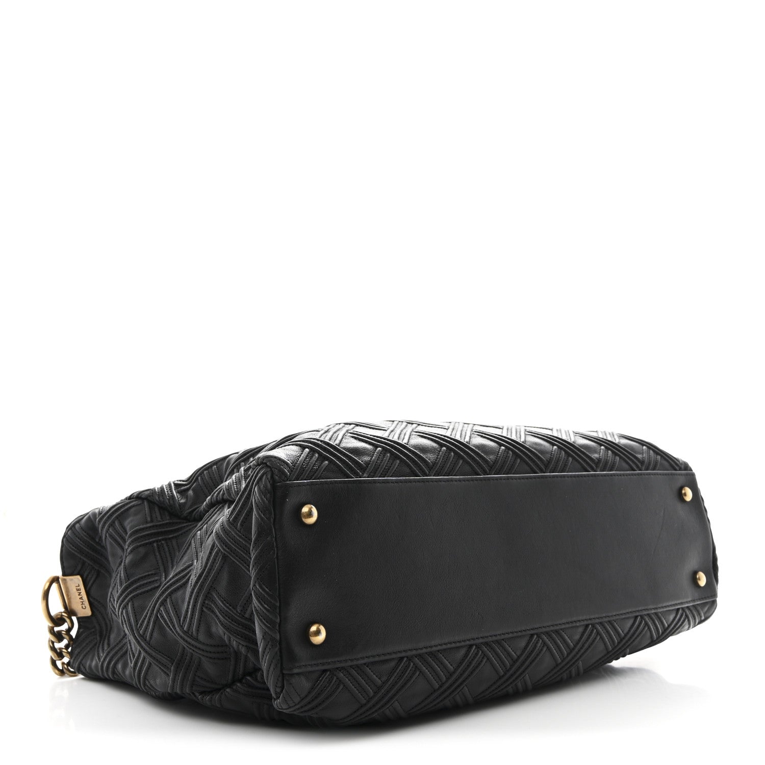 Chanel Calfskin Large Retro Girl Shopping Tote Black 4 of 15