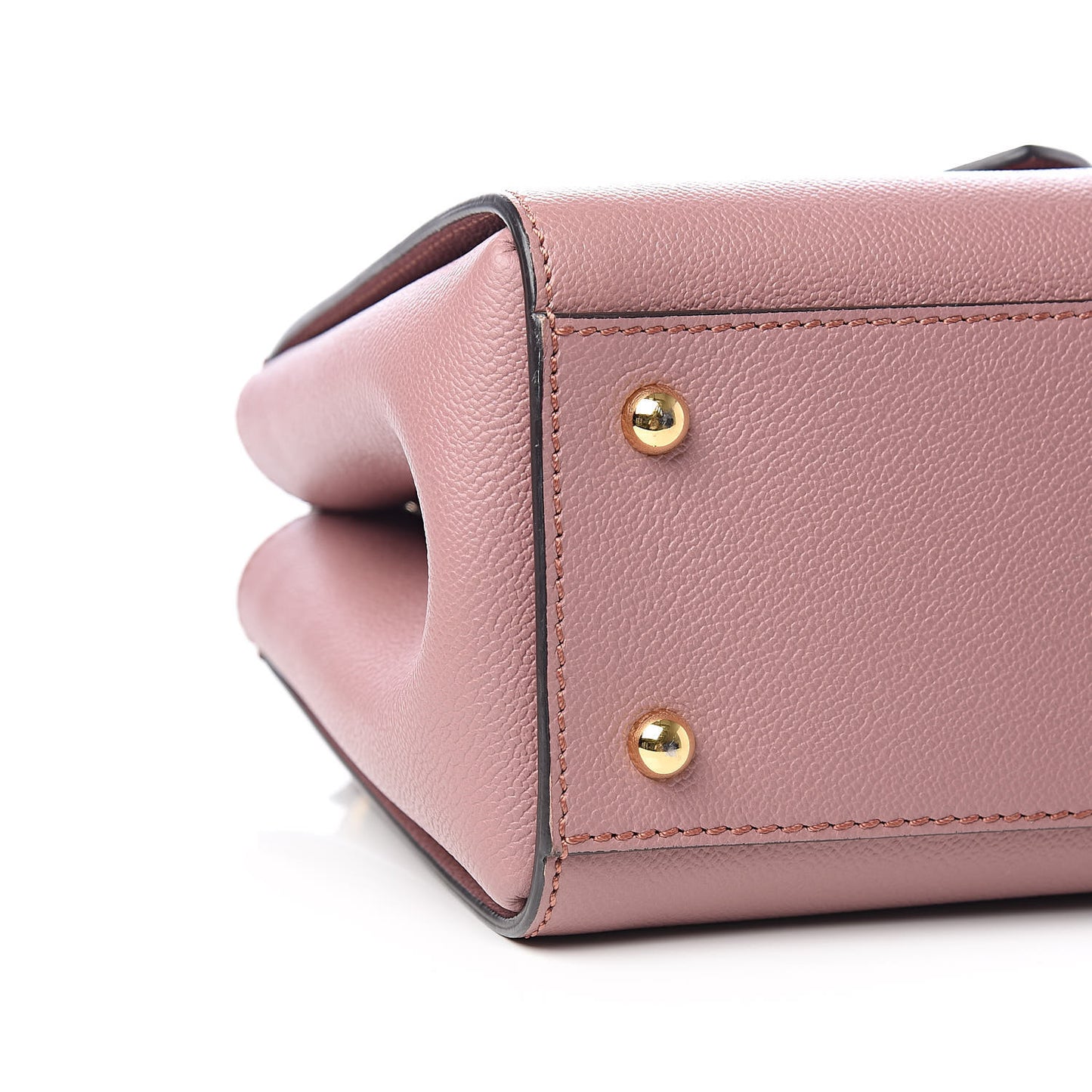Soft Grain Calfskin Small Buckle Tote Dusty Pink