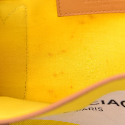 Balenciaga Cotton Canvas Calfskin Navy Cabas XS Yellow 10 of 14