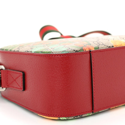 Gucci GG Supreme Monogram Tian Web Camera Bag Beige Multicolor Red 9 of 10