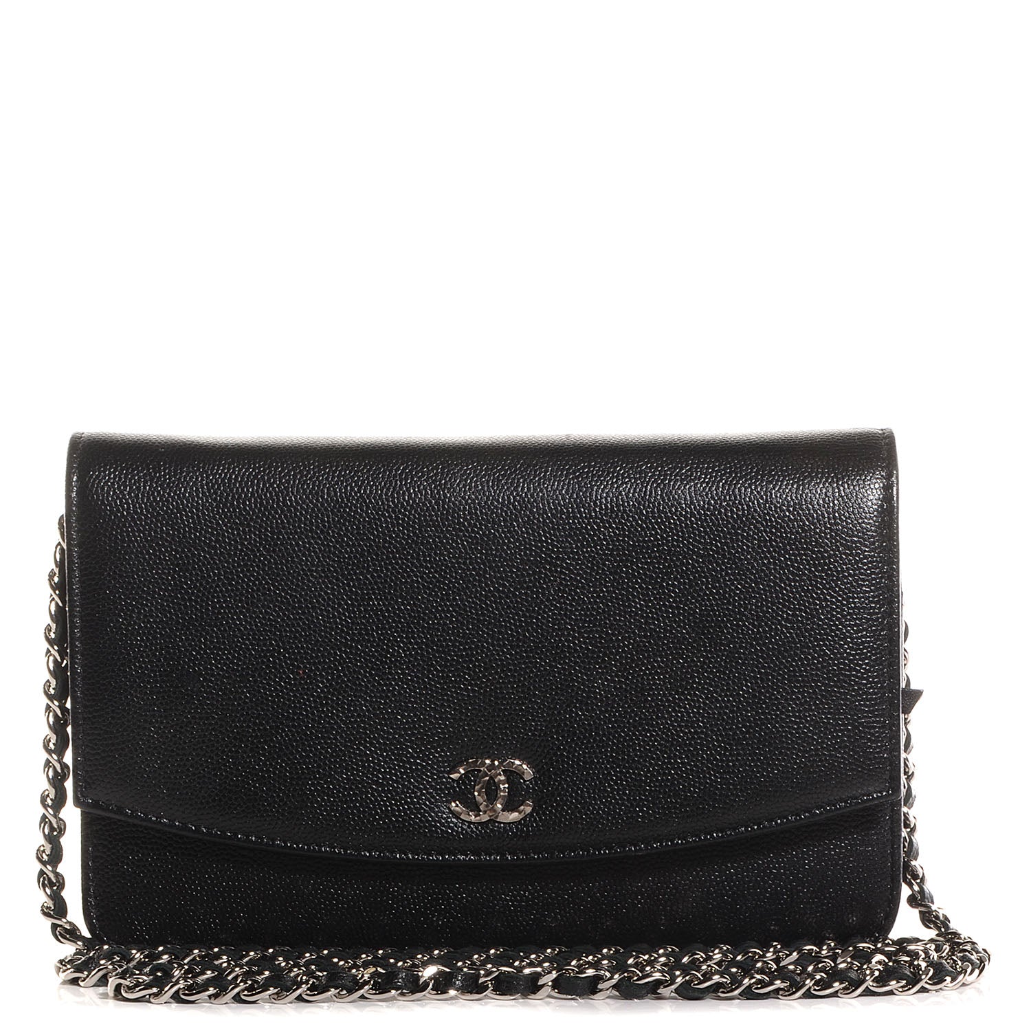 Chanel Caviar Sevruga Wallet On Chain WOC Black 1 of 9