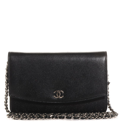 Chanel Caviar Sevruga Wallet On Chain WOC Black 1 of 9
