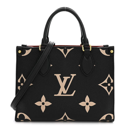 Louis Vuitton Empreinte Monogram Giant Onthego PM Black Beige 1 of 11