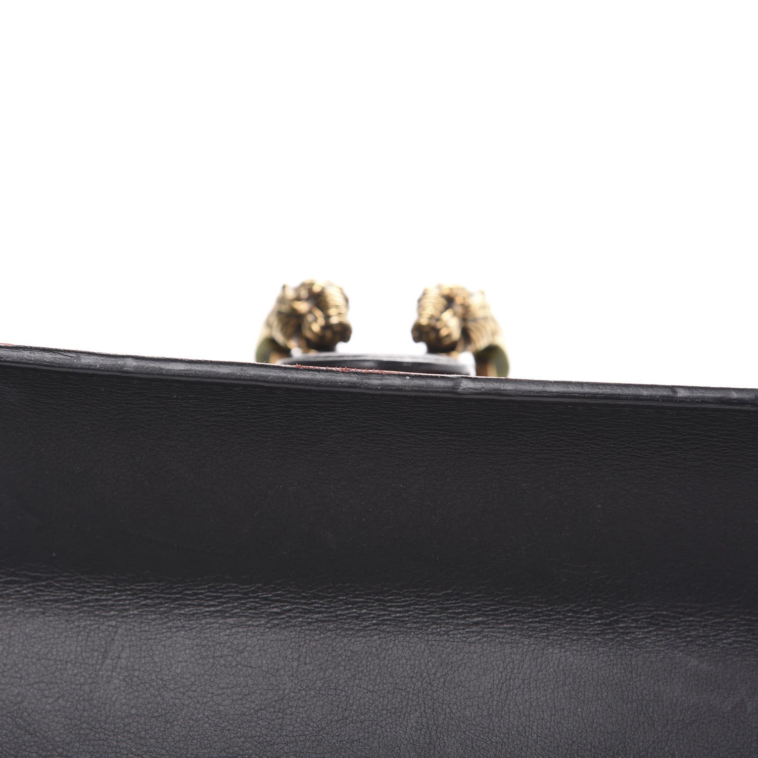 Gucci Calfskin Bamboo Web Large Dionysus Top Handle Bag Black Bright Evergreen Hibiscus Red 11 of 17