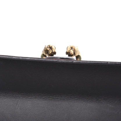 Gucci Calfskin Bamboo Web Large Dionysus Top Handle Bag Black Bright Evergreen Hibiscus Red 11 of 17