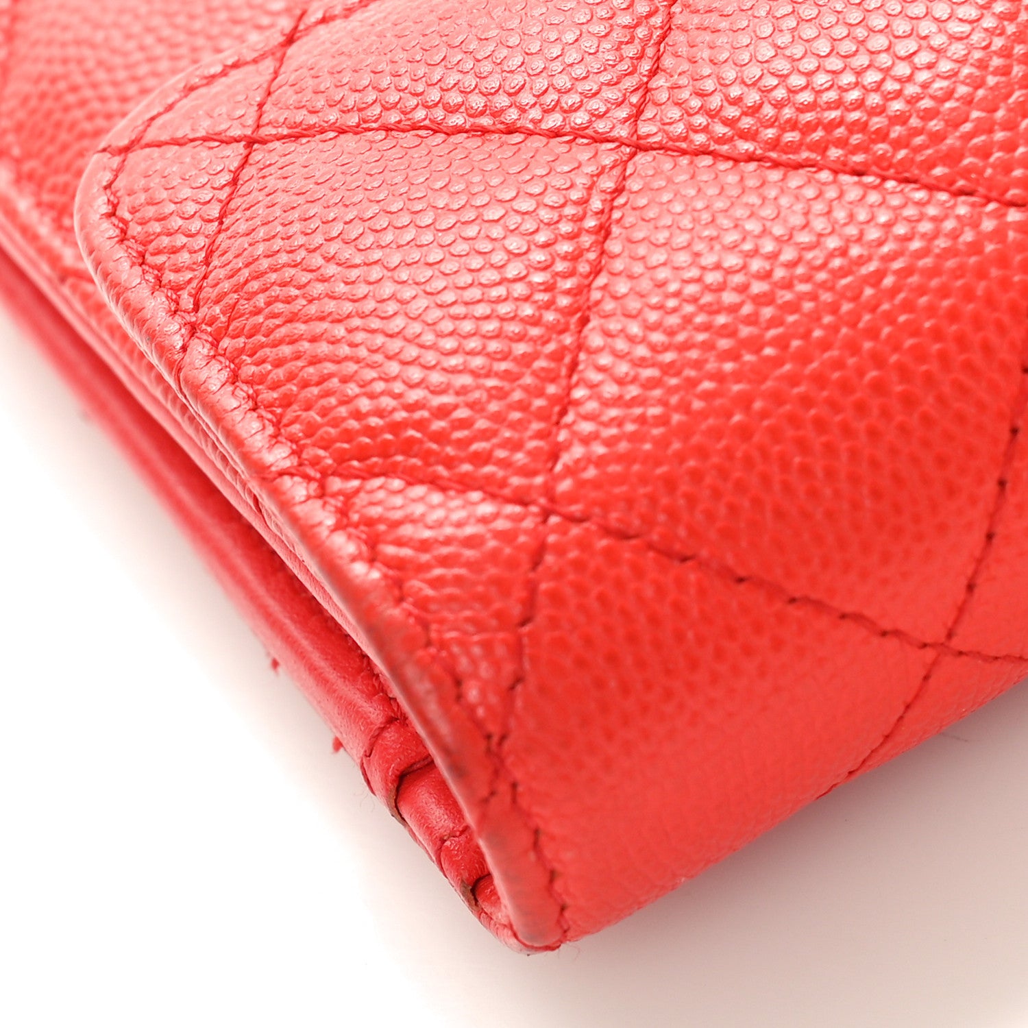 Chanel Caviar Quilted Medium Flap Wallet Red 13 of 15