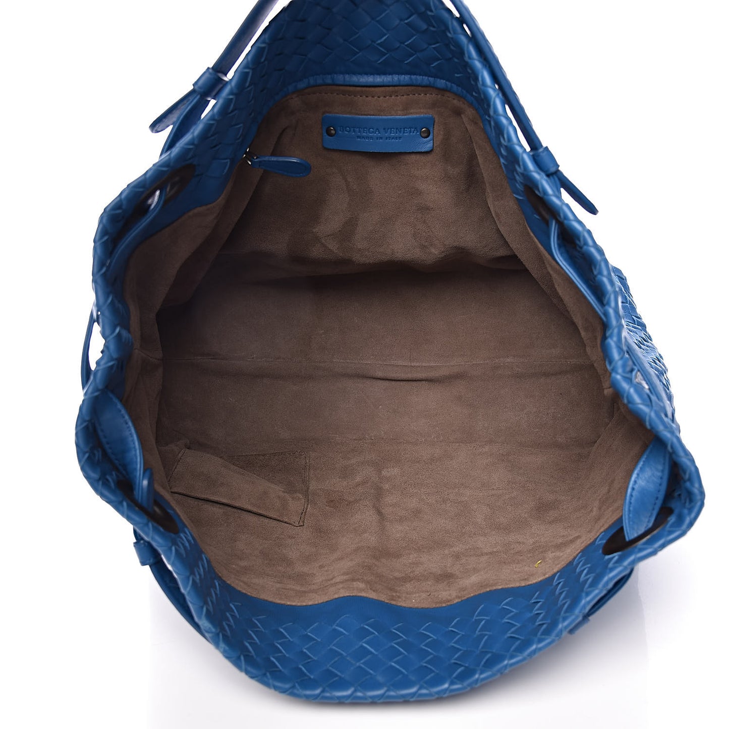 Nappa Intrecciato Medium Garda Bag Blue