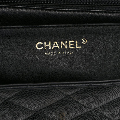 Chanel Caviar Quilted Jumbo Kelly Flap Black 6 of 10