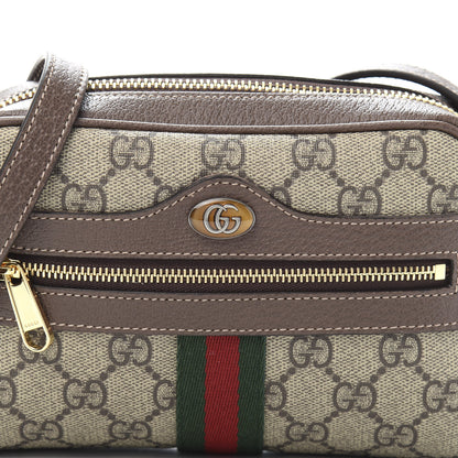 Gucci GG Supreme Monogram Web Mini Ophidia Shoulder Bag Brown 10 of 11
