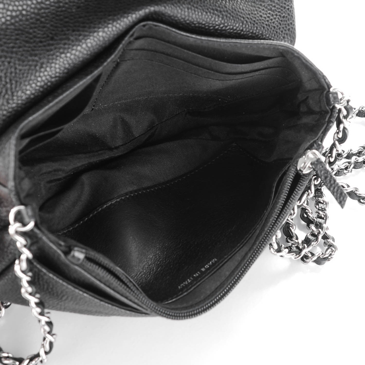 Chanel Caviar Half Moon Wallet On Chain WOC Black 6 of 8