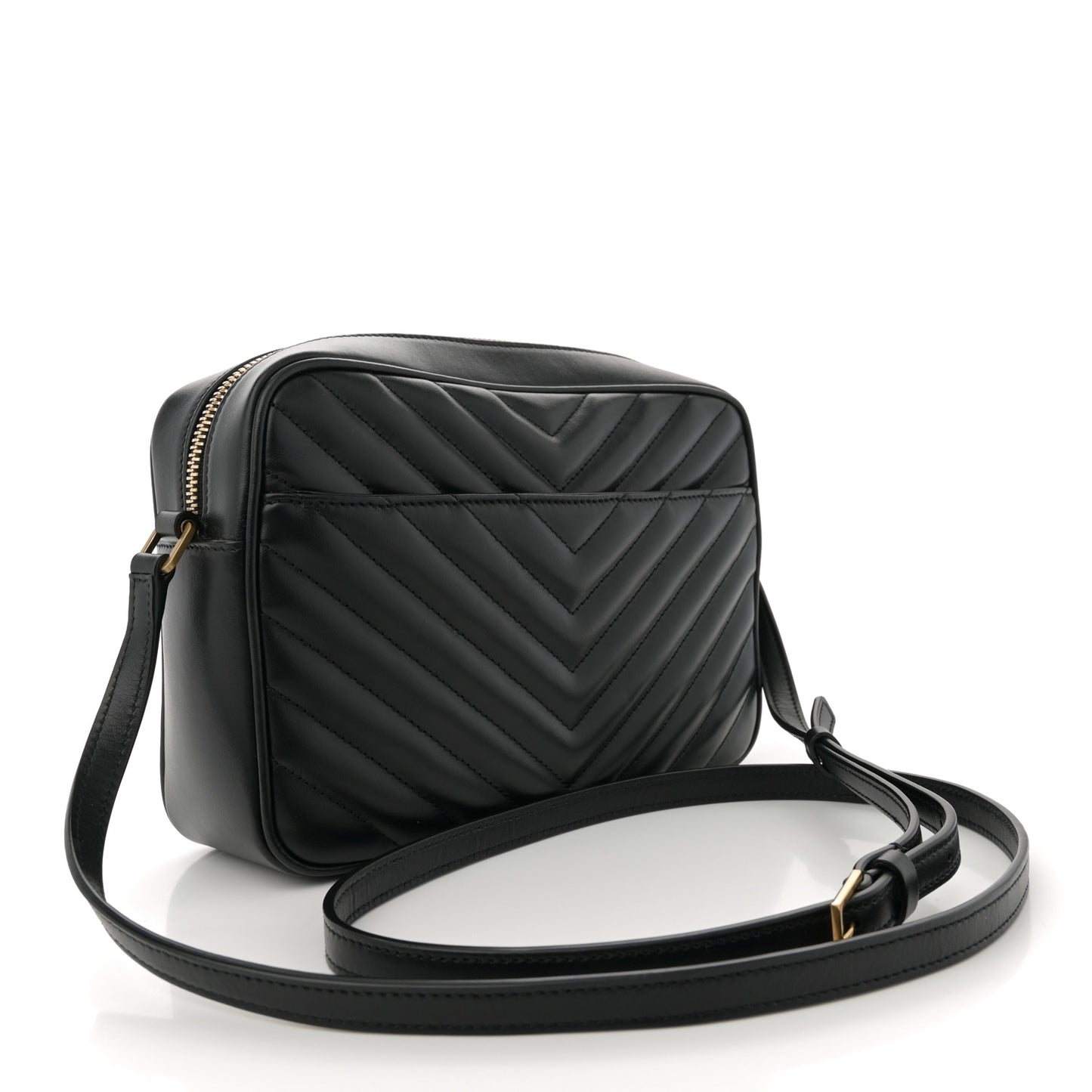 Calfskin Matelasse Monogram Lou Camera Bag Black