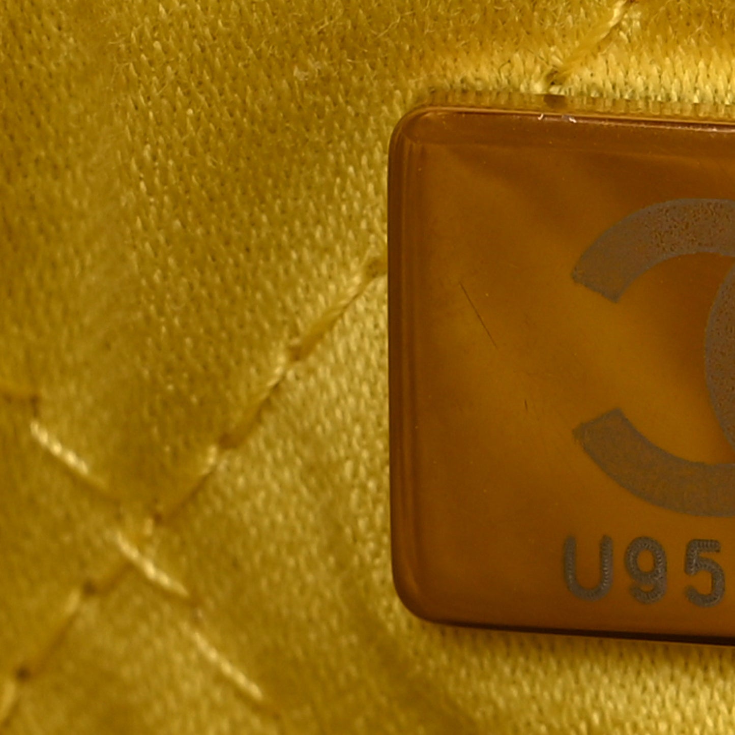 Shiny Calfskin Quilted Small Chanel 22 Yellow