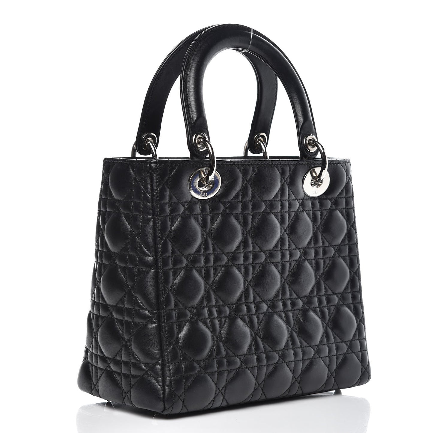 Lambskin Cannage Medium Lady Dior Black