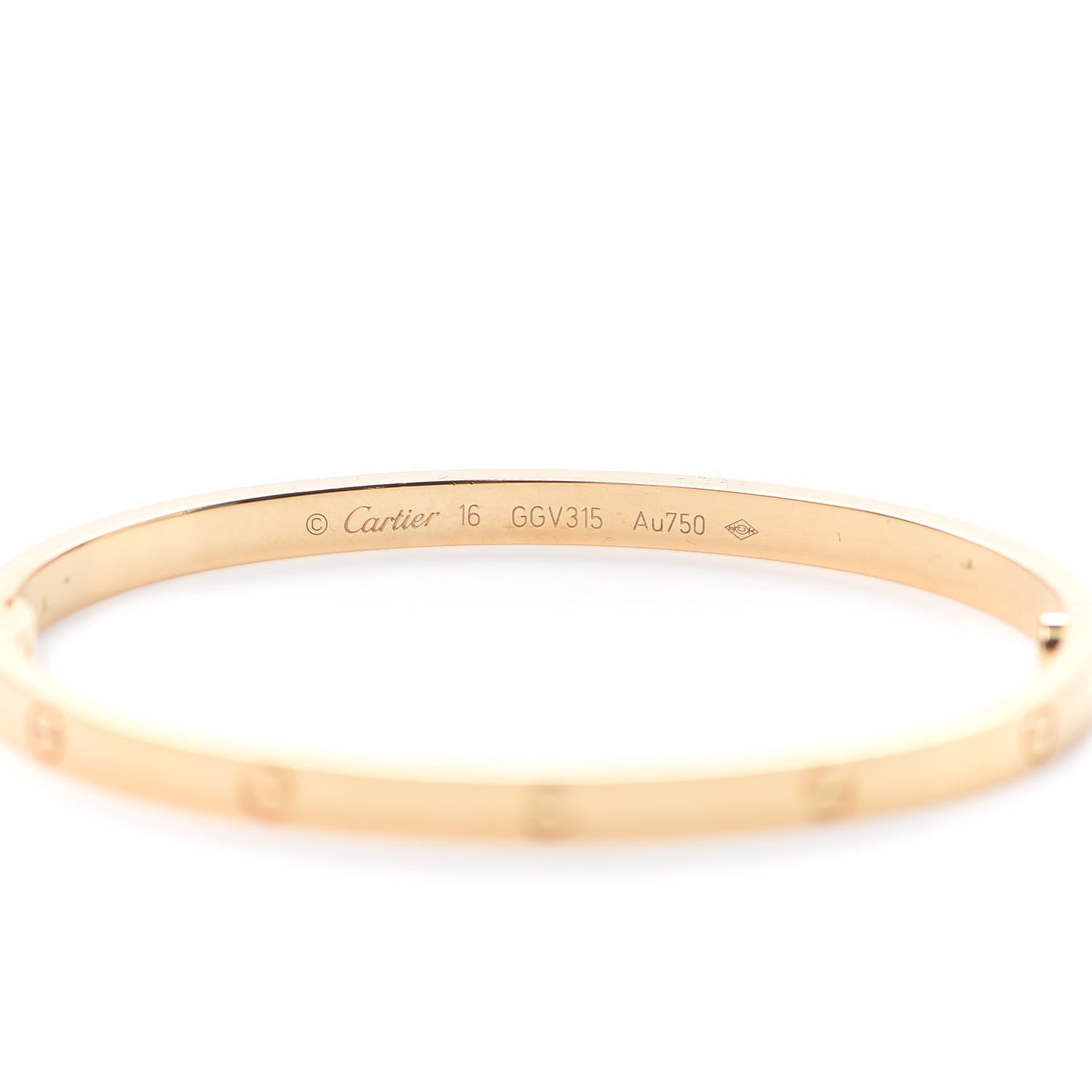 Cartier 18K Yellow Gold Small LOVE Bracelet 16 5 of 7