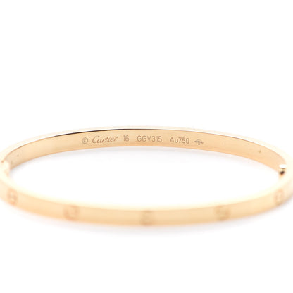 Cartier 18K Yellow Gold Small LOVE Bracelet 16 5 of 7