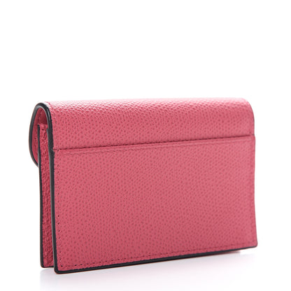 Christian Dior Grained Calfskin Saddle Card Holder Dusty Pink 2 of 7
