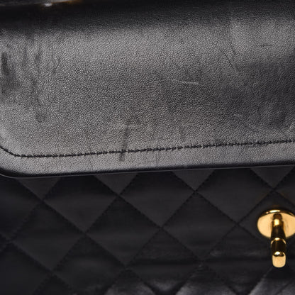Chanel Lambskin Quilted Medium Double Flap Black 10 of 15