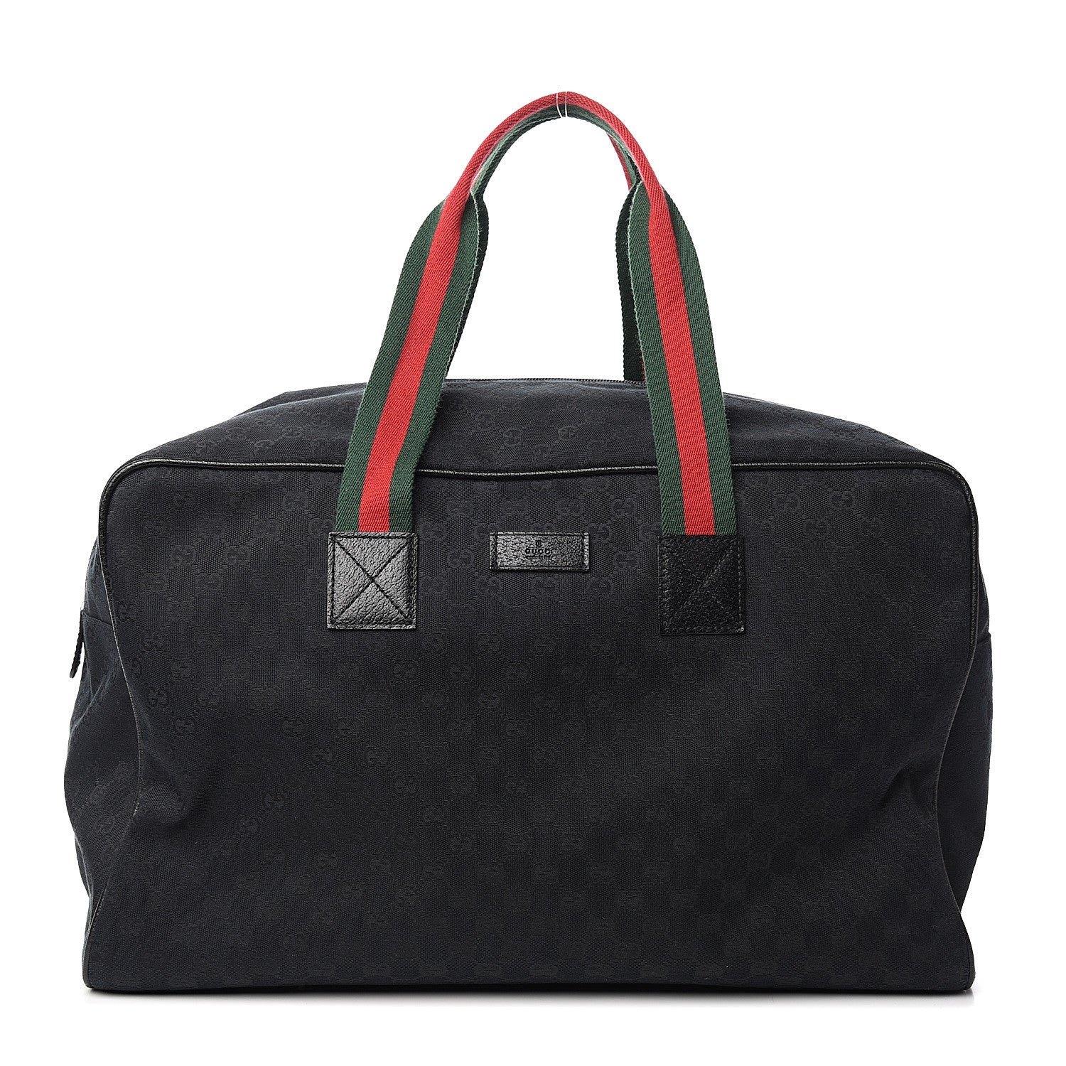 Gucci GG Monogram Web Large Collapsible Carry On Duffle Bag Black 1 of 9