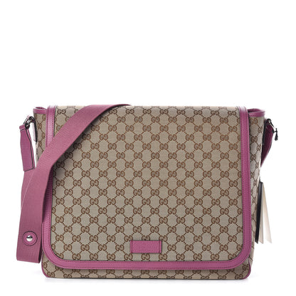 Gucci Monogram Convertible Diaper Bag Beige Peonia Flower 1 of 10