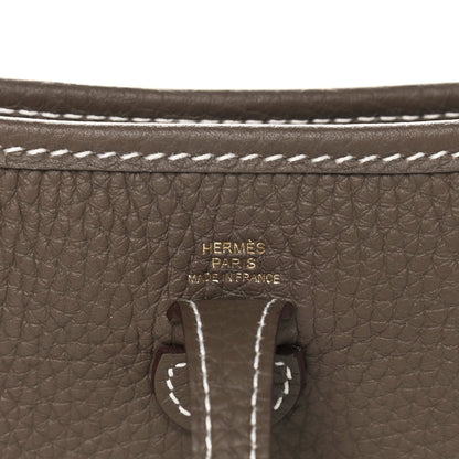 Hermes Taurillon Clemence Evelyne TPM Etoupe 6 of 10