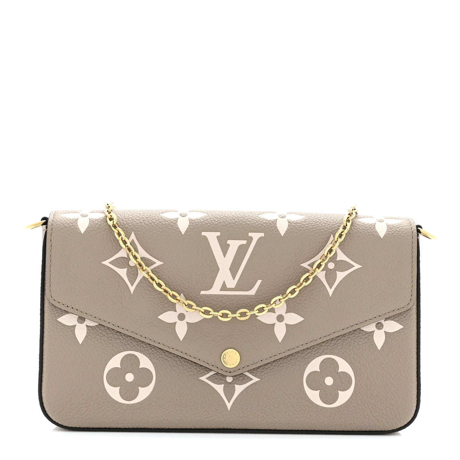 Louis Vuitton Empreinte Monogram Giant Felicie Pochette Tourterelle Creme 1 of 10