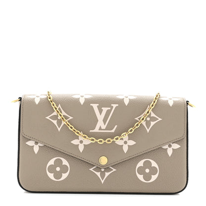 Louis Vuitton Empreinte Monogram Giant Felicie Pochette Tourterelle Creme 1 of 10