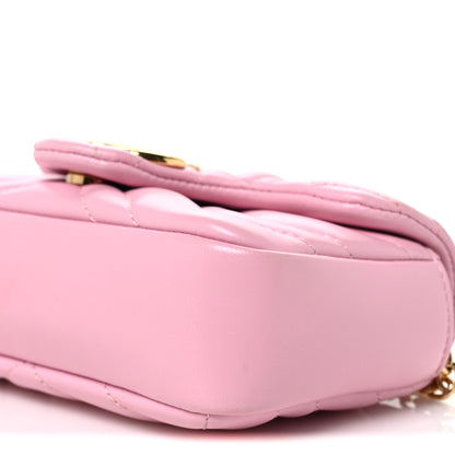 Gucci Lambskin Matelasse Mini GG Marmont Shoulder Bag Light Pink 10 of 11