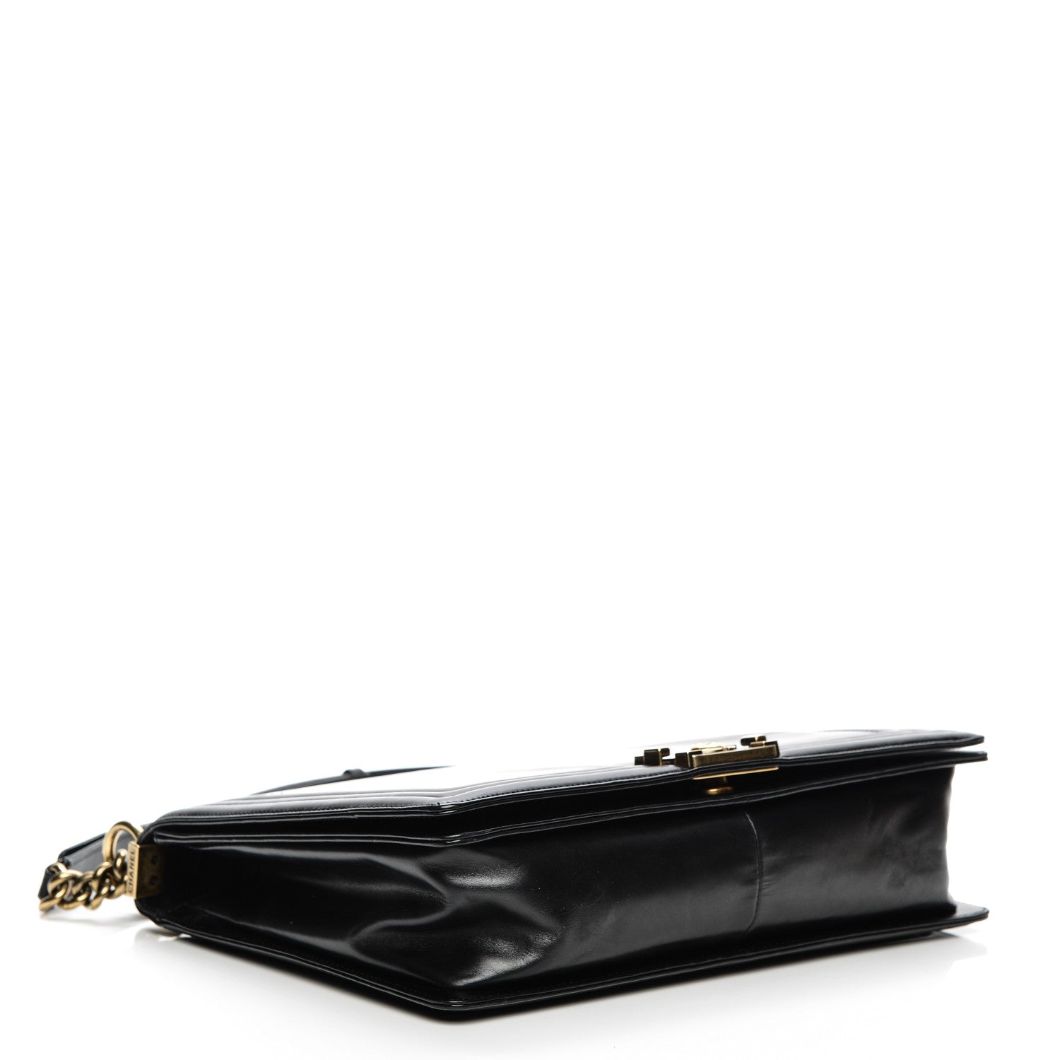 Chanel Glazed Calfskin Large Boy Flap Black 4 of 10