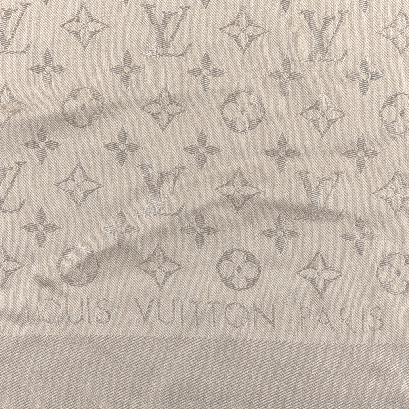 Silk Wool Monogram Shawl Verone