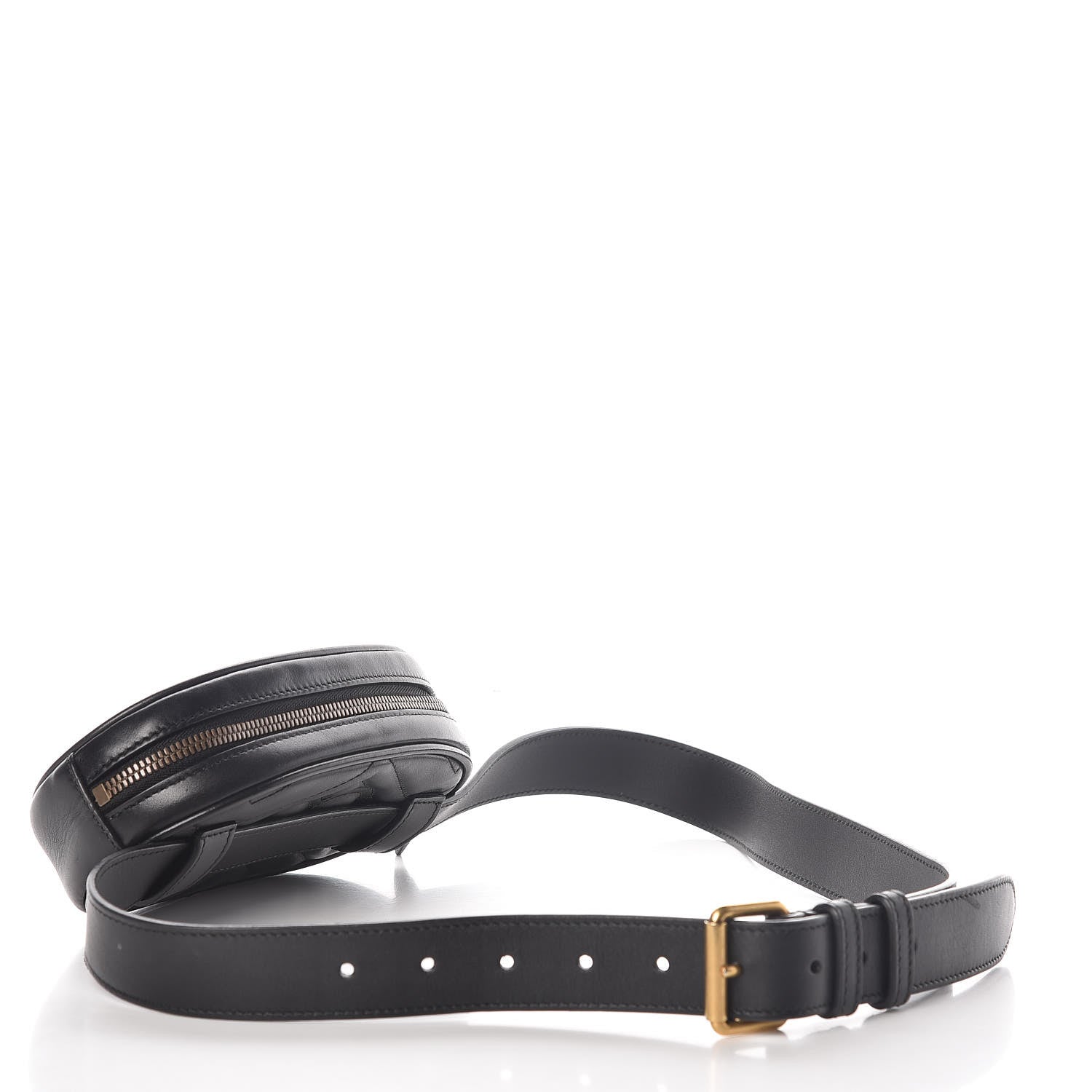 Gucci Calfskin Matelasse GG Marmont Belt Bag 95 38 Black 3 of 7