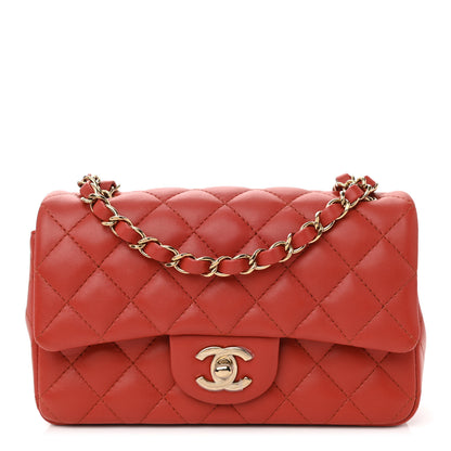 Chanel Lambskin Quilted Mini Rectangular Flap Brown 1 of 9