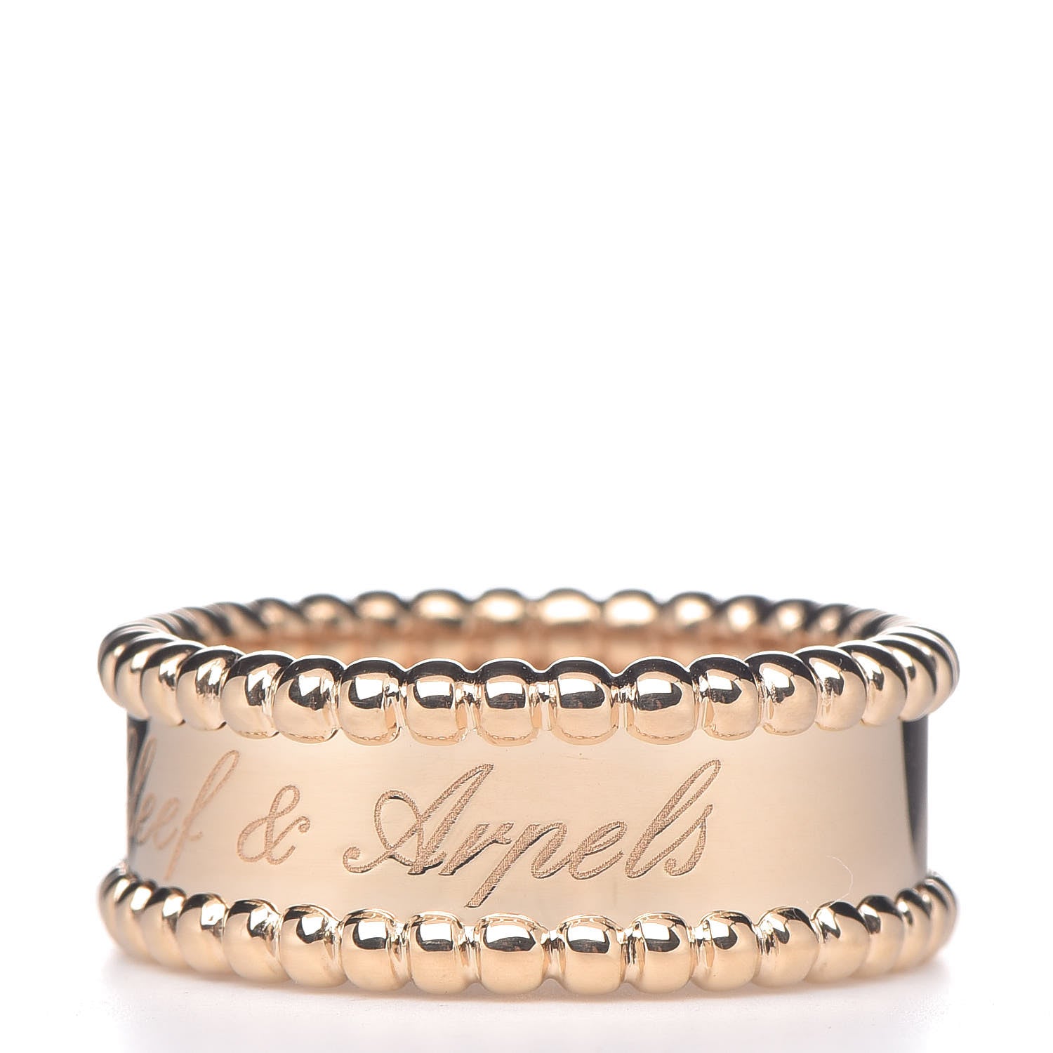 Van Cleef & Arpels 18K Yellow Gold Perlee Signature Ring 51 5.75 3 of 7