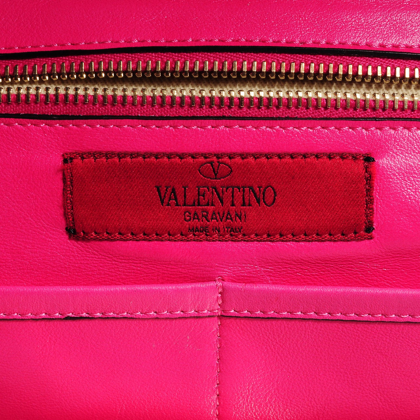Vitello Medium Rockstud Tote Pop Fuxia