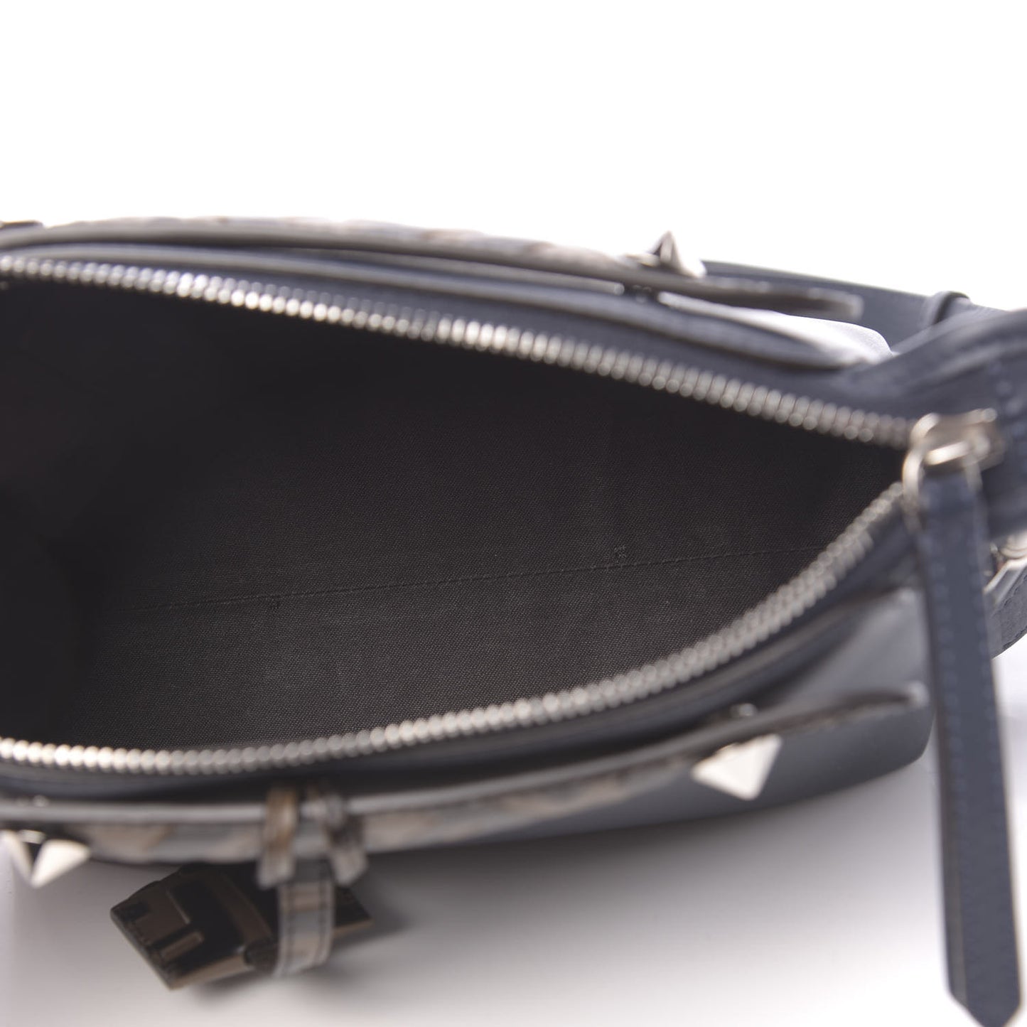 Vitello Dolce Bi-Color FF 1974 Embossed Mini By The Way Boston Bag Midnight Maya Black