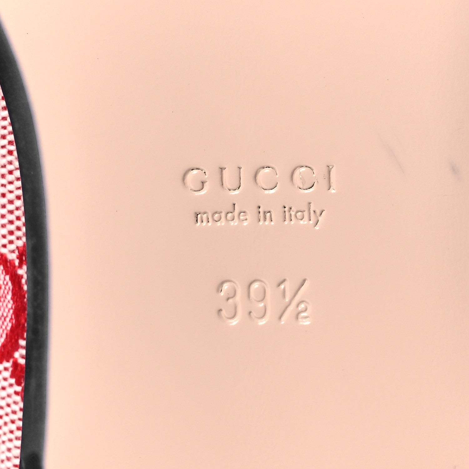 Gucci Canvas GG Monogram Horsebit Womens Princetown Slippers 39.5 Gardenia Hibiscus Red 8 of 11