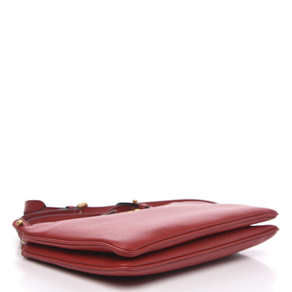 Prada Vitello Phenix Double Zip Crossbody Bag Scarlatto 4 of 10