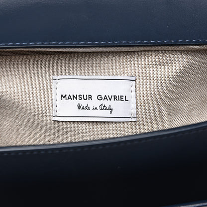 Mansur Gavriel Calfskin Saddle Crossbody Bag Blu 5 of 12