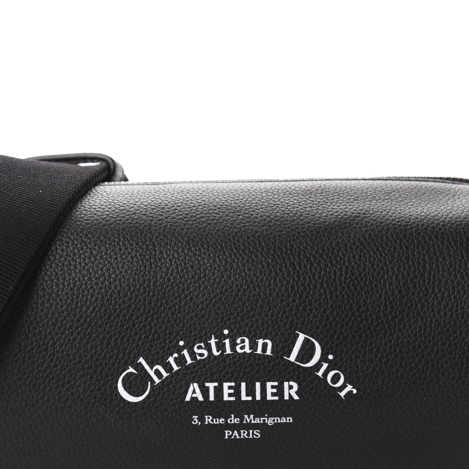 Christian Dior HOMME Grained Calfskin Mens Roller Pouch Black 9 of 9