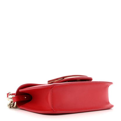 Valentino Garavani Calfskin Enamel Vlogo Small Loco Shoulder Bag Rouge Pur 4 of 10