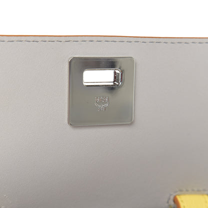 MCM Pebbled Calfskin Medium Milla Backpack Custard Yellow 5 of 10