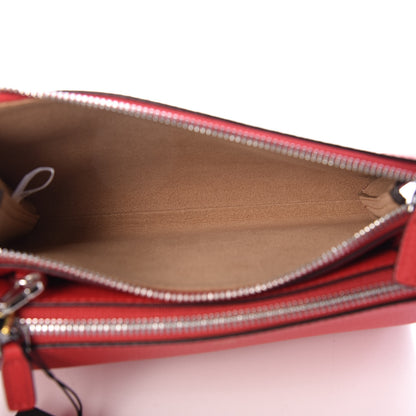 MCM Grained Calfskin Milla Double Crossbody Bag Ruby Red 5 of 11