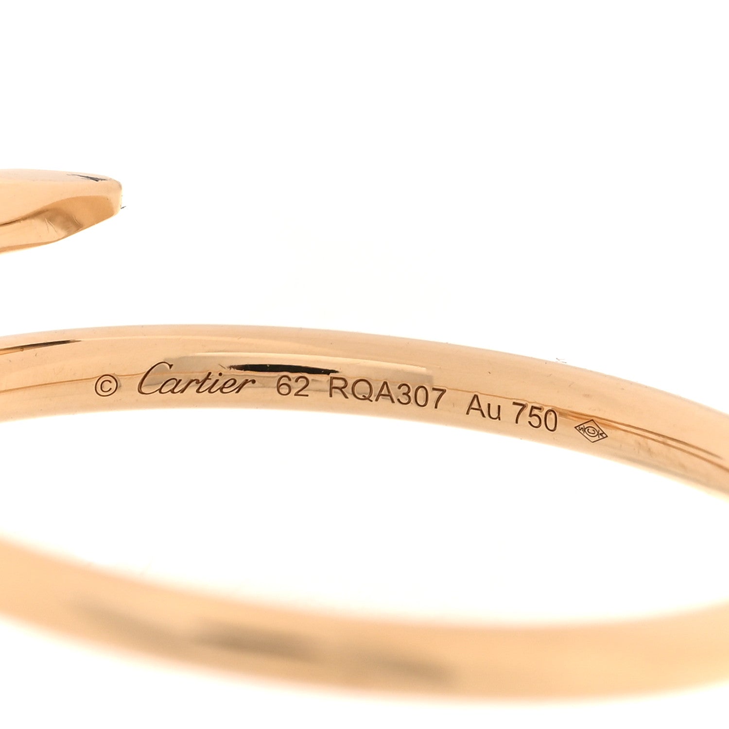 Cartier 18K Yellow Gold Small Juste Un Clou Ring 62 10 4 of 6