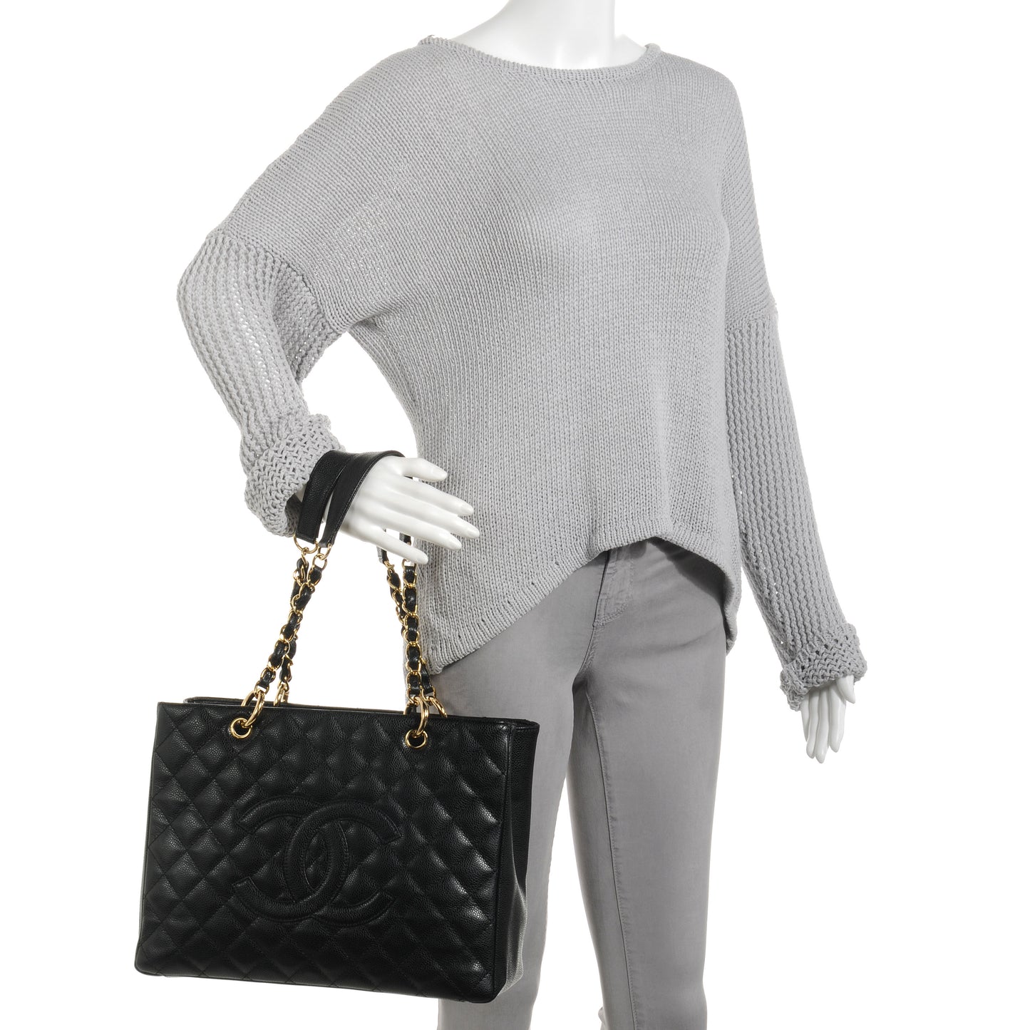 Caviar Grand Shopping Tote GST Black
