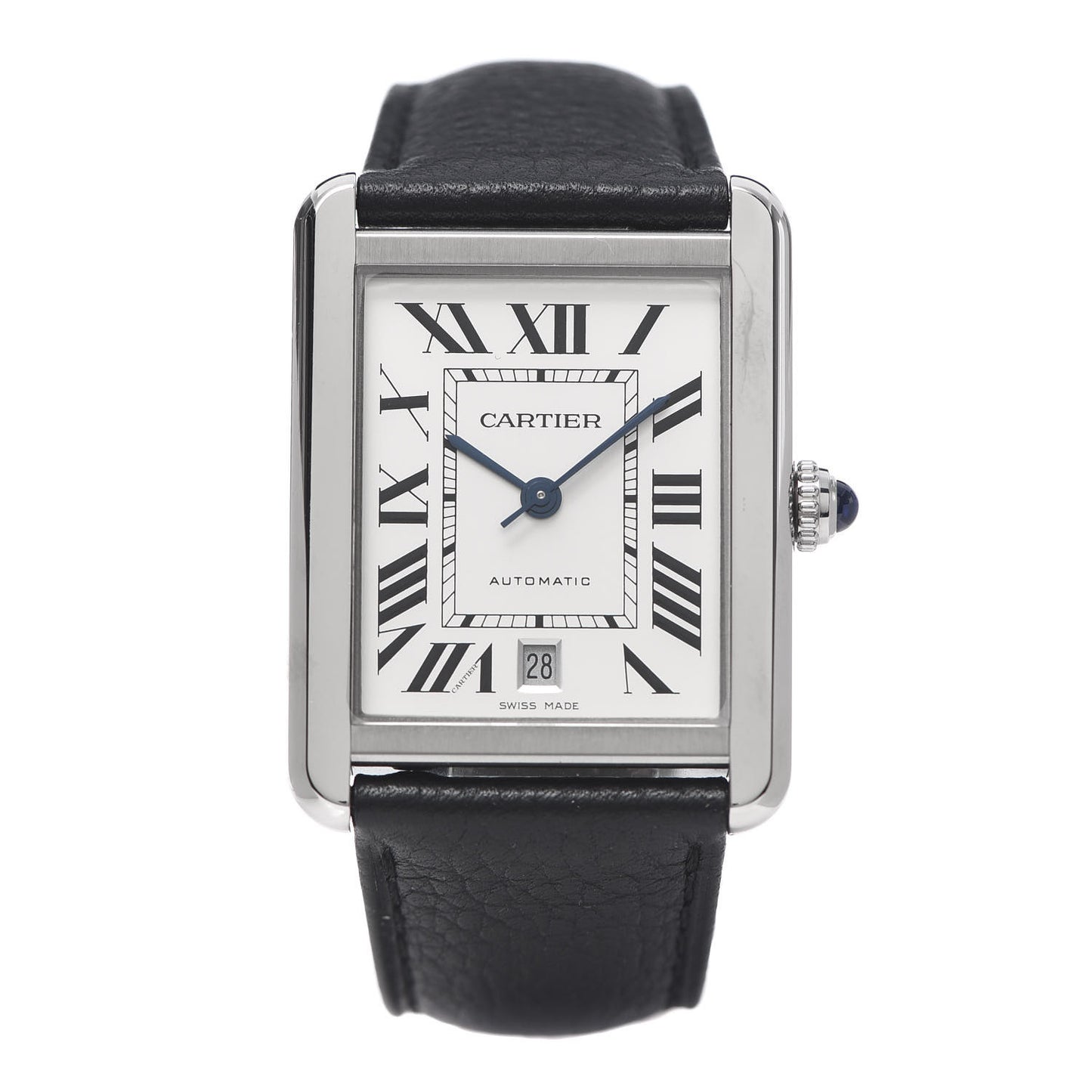 Stainless Steel Calfskin 31mm Tank Solo Automatic Watch