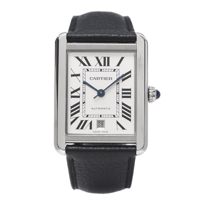 Cartier Stainless Steel Calfskin 31mm Tank Solo Automatic Watch 1 of 9