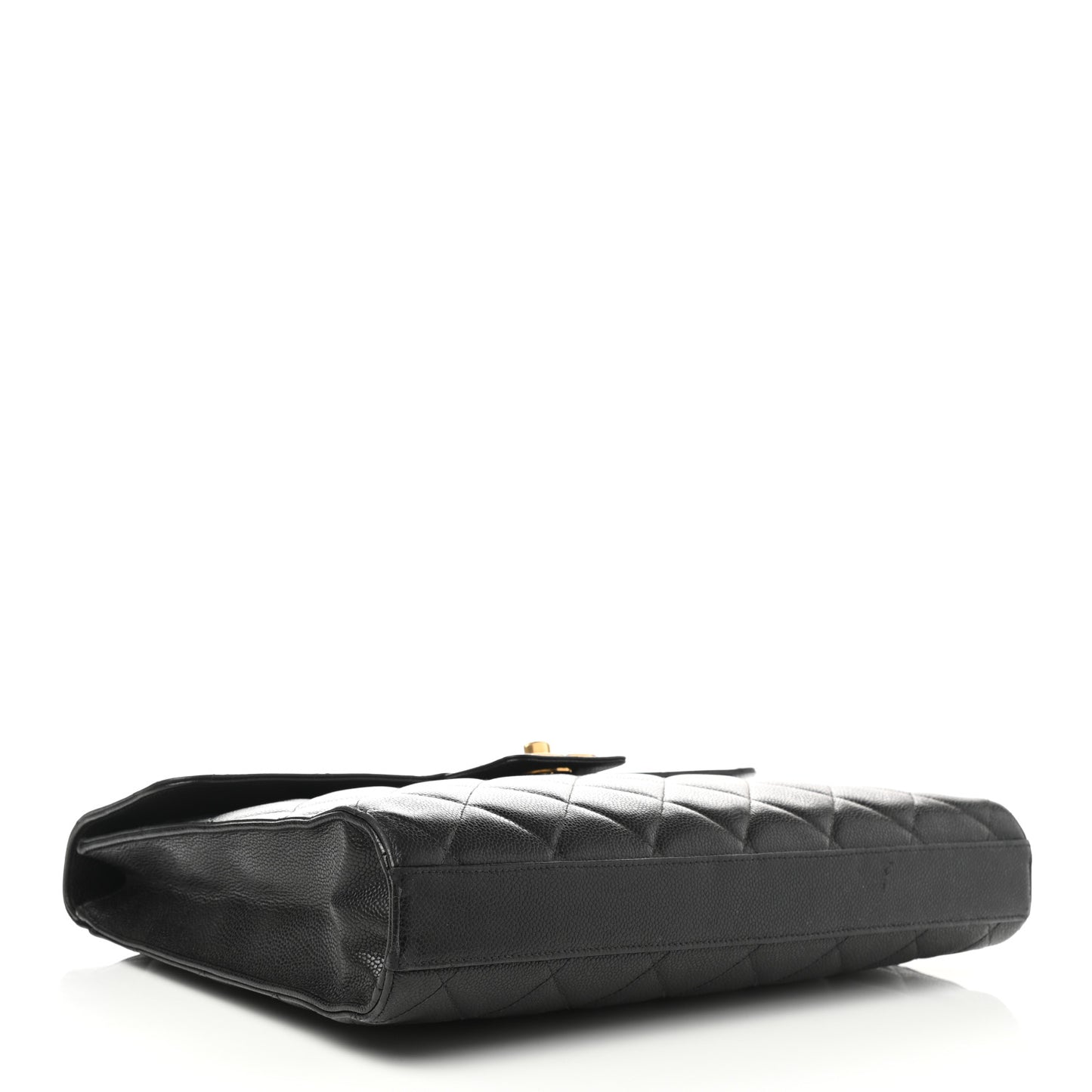 Caviar Quilted Briefcase Laptop Bag Black