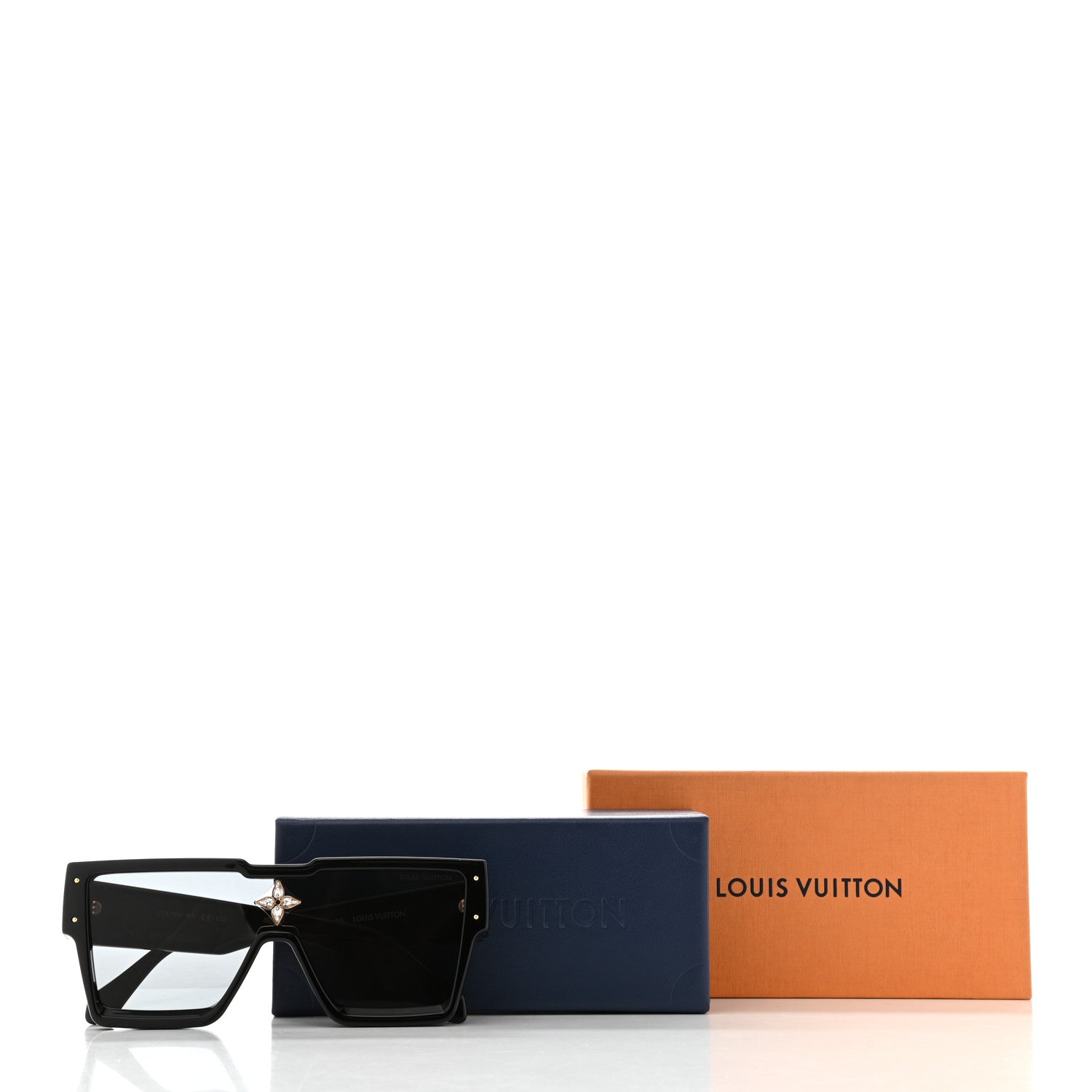 Louis Vuitton Acetate Swarovski Crystal Cyclone Sunglasses Z1578W Black 8 of 8